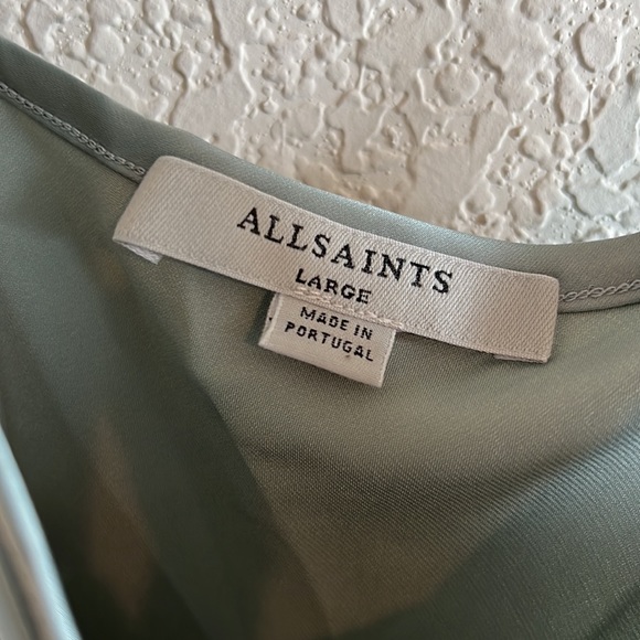 AllSaints Tierney Slip Dress in Flint Blue midi dress size large - Picture 6 of 10